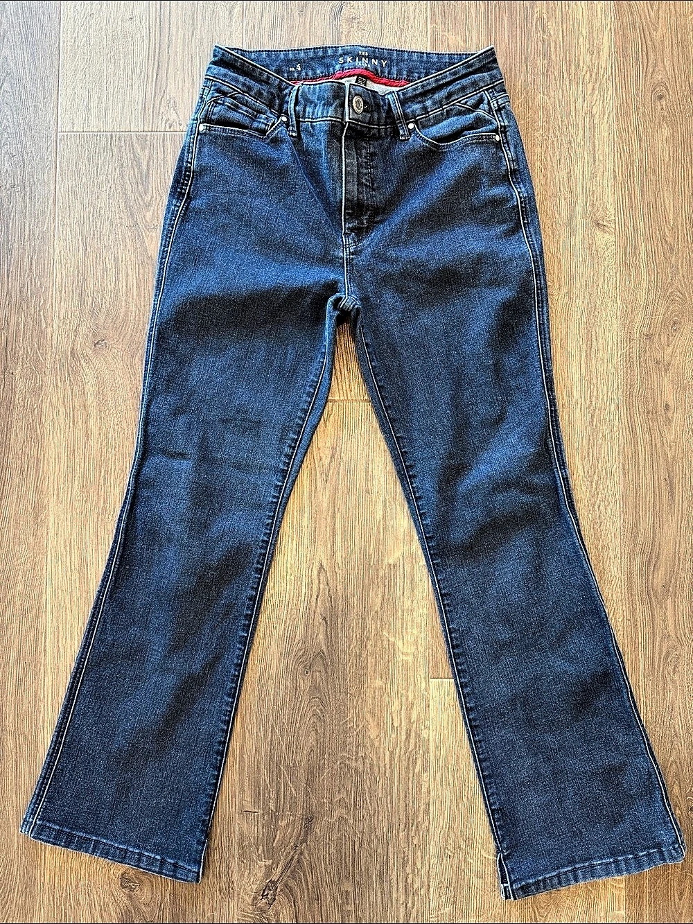 White House Black Market The Skinny Flare Jeans Blue Size 4